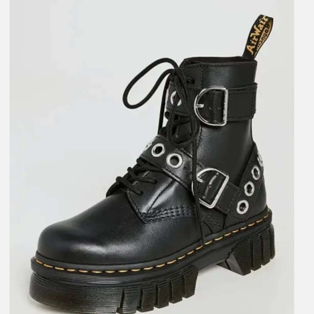 Dr. Martens Quad Neoteric Audrick Hardware Boots Leather Platform Nappa Lux US 5 - Picture 2 of 16